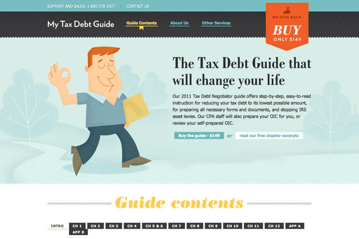 My Tax Debt Guide website preview